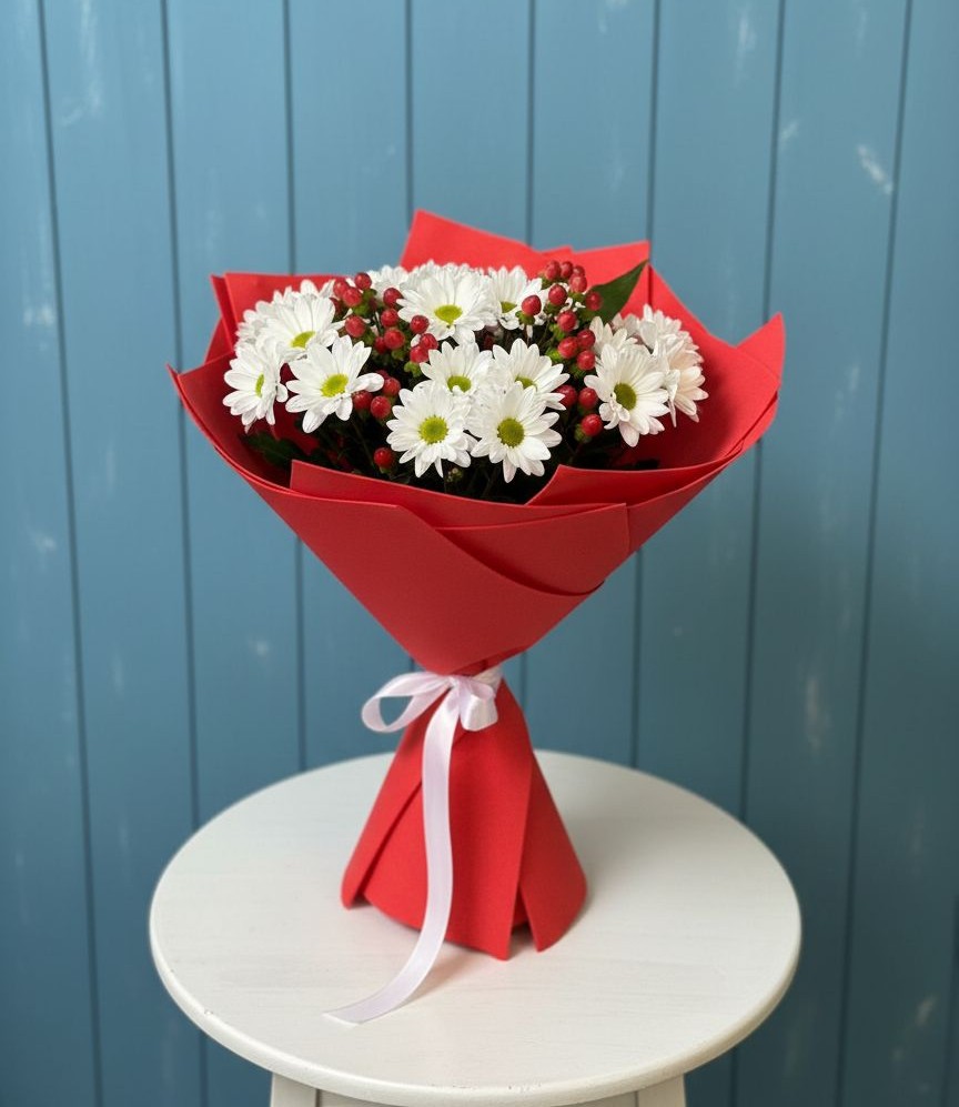 Букет цветов из: Хризантемы в Фазанном