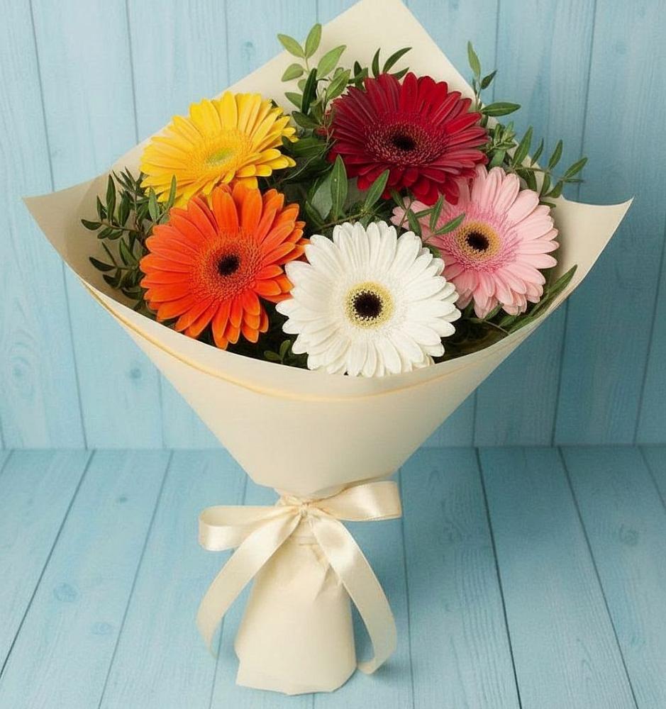 Букет цветов из: Герберы в Фазанном