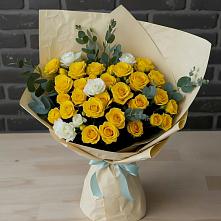 Букет цветов из:  Розы #REPLACE_PRED# Фазанном