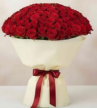 Букет 101 Красная роза Милано в Фазанном