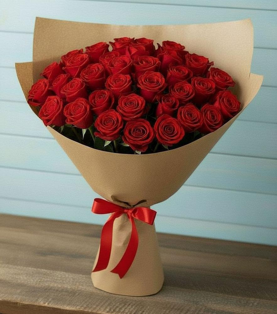 Букет Красные розы Милано в Фазанном