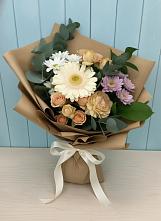 Букет цветов из:  Герберы и Хризантемы в Фазанном