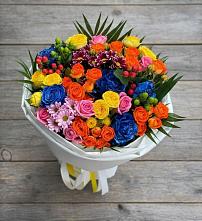 Букет цветов из:  Розы и Хризантемы в Фазанном