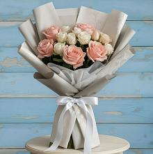 Букет цветов из:  Розы #REPLACE_PRED# Фазанном