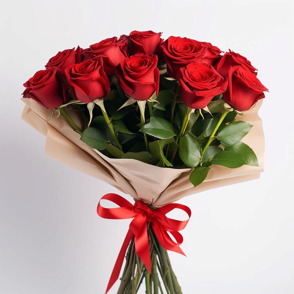Букет 11 Красных роз Эдлесс Лав в Фазанном